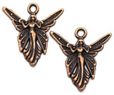 2pc 20x19mm Fairy Charms, Antique Copper
