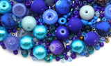 Approx. 40-Gram Bag 2-8mm Royal Blue Bead Mix