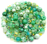 Approx. 40-Gram Bag 2-8mm Spring Green Bead Mix