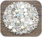 Approx. 40-Gram Bag 2-8mm Sparkling White Bead Mix