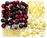 Approx. 50-Gram Bag 6-10mm Mulberry Bead Mix w/Gold Findings