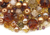 Approx. 45-Gram Bag 2-10mm Topaz Glam Bead & Pearl Mix