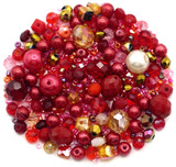 Approx. 45-Gram Bag 2-10mm Hollywood Red Carpet Bead & Pearl Mix