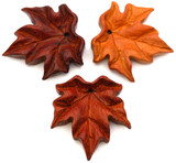 1pc 35x33mm Sandalwood Carved Maple Leaf Pendant
