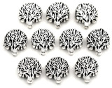 10pc 8x7mm Tree Spacer Beads, Antique Silver