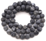 Approx. 15" Strand 6mm Matte Larvikite Round Beads