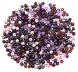 Approx. 500pc 4x3mm Crystal Rondelle Berry Patch Bead Mix