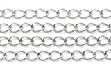 1 Meter 5x4x0.5mm Stainless Steel Twisted Curb Jewelry Chain