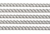 1 Meter 3x2mm Stainless Steel Diamond-Cut Curb Jewelry Chain