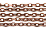 1 Meter of 4x2.7mm Steel Oval Chain, Antique Copper