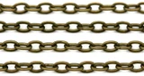 1 Meter 4x2.7mm Steel Oval Chain, Antique Bronze