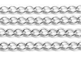 1 Meter 5x4mm Stainless Steel Twisted Curb Jewelry Chain