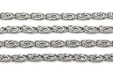 1 Meter 6.5x2.5mm Lumachina Jewelry Chain, Antique Silver