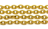 1 Meter 7x5.5mm 18k Gold-Plated Stainless Steel Twisted Oval Jewelry Chain