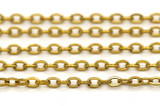1 Meter 2x1.5mm 18k Gold-Plated Stainless Steel Cable Jewelry Chain