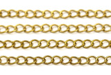 1 Meter 3.5x2.5mm 18k Gold-Plated Stainless Steel Curb Jewelry Chain