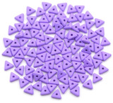 5-Gram Bag of 4mm Czech Pressed Glass Triangle Beads (Tri Beads), Vibrant Lavender Stucco