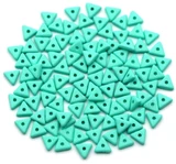 5-Gram Bag of 4mm Czech Pressed Glass Triangle Beads (Tri Beads), Vibrant Mint Stucco