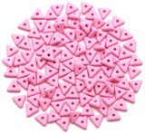 5-Gram Bag of 4mm Czech Pressed Glass Triangle Beads (Tri Beads), Vibrant Pink Stucco