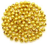 100pc 3.2mm Round Spacer Beads in Gold
