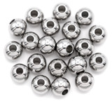 20pc 6x5mm Stainless Steel Rondelle Beads