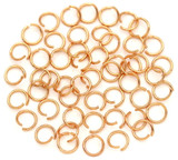 50pc 6mm 21-Gauge Stainless Steel Open Jump Rings, Rose Gold