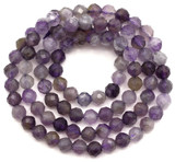 Approx. 15" Strand 4mm Amethyst Faceted Round Beads