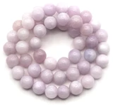 Approx. 15" Strand 8mm Pale Lavender Quartz (Dyed & Heated) Round Beads