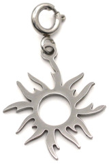 18x16mm Stainless Steel Laser-Cut Sun Charm