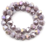 Approx. 8" Strand 6x5mm Crystal English-Cut Beads, Lavender