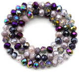 Approx. 17" Strand 6x5mm Crystal Faceted Rondelle Beads, Regal Elegance