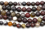 Approx. 14.5" Strand 6-7mm Brecciated Jasper Round Beads