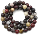 Approx. 14.5" Strand 6-7mm Brecciated Jasper Round Beads