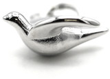 12x11mm Platinum-Plated Brass Swallow 3D Bird Charm