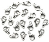 20pc 9x6mm Stainless Steel Lobster Claw Clasps