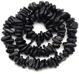 Approx. 15" Strand 8-16mm Black Tourmaline Large Chip Beads