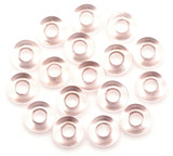 5-Gram Bag (About 17pc) of 9mm Czech Pressed Glass Donut Beads, Transparent Rosaline