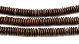 Approx. 29" Strand 8mm Coconut Shell Wood Rondelle Beads