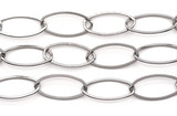 1 Meter 21x10mm Stainless Steel Flat Oval Jewelry Chain