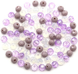 Approx. 100pc 6x5mm Crystal Rondelle Beads, Morning Mist