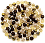 Approx. 100pc 6x5mm Crystal Rondelle Beads, Glitz & Glam