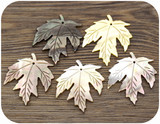 1pc 34x30mm Carved Black Lip Shell Maple Leaf Pendant (See Photos for Variation)