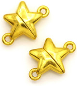2pc 22x15mm Magnetic Star Clasp, Gold