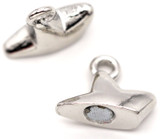 2pc 22x15mm Magnetic Star Clasp, Silver