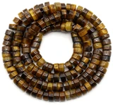 Approx. 15" Strand 4x2mm Tigereye Heishi Beads (Grade A)