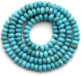 Approx. 15" Strand 4x2mm Turquoise Howlite (Dyed) Rondelle Beads