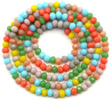 Approx. 17" Strand 3x2mm Crystal Rondelle Beads, Tropical Mix