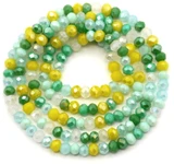 Approx. 17" Strand 3x2mm Crystal Rondelle Beads, Beach Day Mix