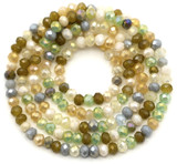 Approx. 17" Strand 3x2mm Crystal Rondelle Beads, Forest Mix