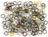 10 Grams of 5mm 21-Gauge Brass Jump Rings, Mixed Metal Finish